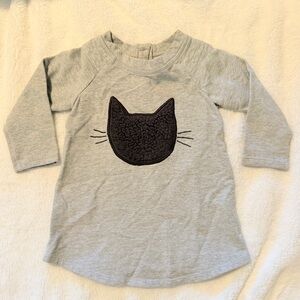 2015 Baby GAP Cat Halloween Tunic Sweatshirt Dress - Size 12/18 Months